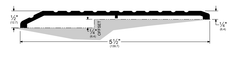 Pemko 158 Offset Saddle Threshold - 5 1/2" by 1/4", Mill Aluminum or Dark Bronze Finish