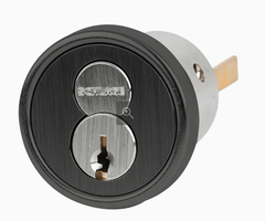 Schlage 20-057 FSIC Rim Cylinder, 6-pin, C Keyway, 1 Bitted, Convertible Tailpiece Cam, 2 Keys