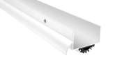Pemko 216 U Shape Door Shoe, Drip Ledge, Vinyl Bottom Seal, 1-3/4" Door, White Suede Powder Coat, 36"