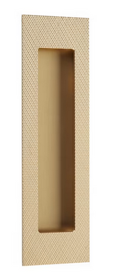 Emtek Modern Rectangular Knurled Flush Pull with Plain Pocket, 2" x 7"