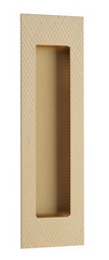 Emtek Modern Rectangular Knurled Flush Pull with Plain Pocket, 2" x 7"