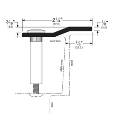 Pemko 3572SP Offset Security Bar, Full Height Security Astragal for Single Outswing Doors