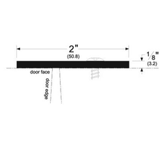 Pemko 357SP Overlapping Astragal, 1/8" Thick, 2" Wide, Galvannealed Steel