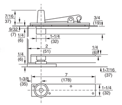 Rixson 370 Center Hung Pivot Set (Includes 340 Top Pivot)