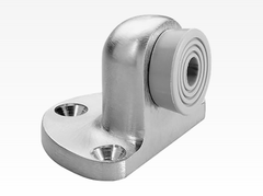Rockwood 480 Door Stop, 1-5/8 In. Projection, 2-1/2 In. by 1-3/4 In. Base, Plastic Anchor Fasteners, Satin Chrome