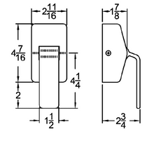 ABH 6000 Series Hospital Push/Pull Latch - Passage Function