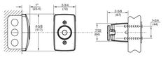 Rixson 998M Long Armature Electromagnetic Door Holder/Release - Wall Mounted