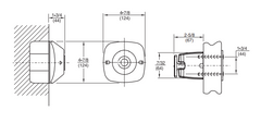 Rixson 999M Electromagnetic Door Holder/Release, Universal Wall Mounted, Aluminum Painted