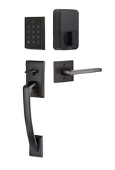 Emtek EMP21214 EMPOWERED™2 Touch Entry Set with Ares Grip, Key-Free, Bluetooth & Wi-Fi