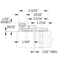 ABH A210HD Aluminum Continuous Gear Hinges Full Surface Swing Clear