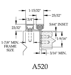 ABH A520HD Heavy Duty Half Mortise Continuous Geared Hinge