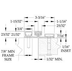 ABH A570HD Heavy Duty Full Surface Continuous Geared Hinge