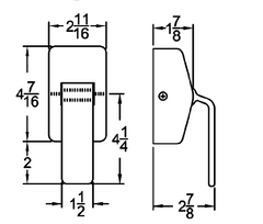ABH 6657 Dormitory Mortise Hospital Push/Pull Latch