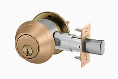 Schlage B660P Grade 1 Single Cylinder Deadbolt, Keyed Outside/Thumbturn Inside, 6-Pin Cylinder