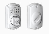 Schlage BE365 CAM Grade 2 Pushbutton Deadbolt Lock, Camelot Trim