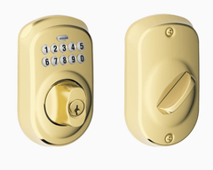 Schlage BE365 PLY Grade 2 Pushbutton Deadbolt Lock, Plymouth Trim