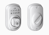 Schlage BE365 PLY Grade 2 Pushbutton Deadbolt Lock, Plymouth Trim