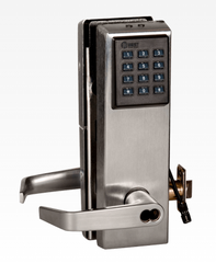 BEST 9KZ37DV15KPS3 9KZ Keypad EZ Cylindrical Lock, 2-3/4" Backset, 7-Pin Housing; DV with Key Function, Contour Angle Return, Keypad Trim, ANSI Strike, Satin Chrome