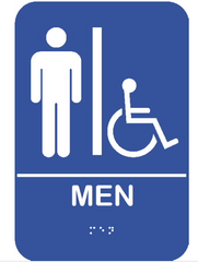 Rockwood BFM687 ADA Men Restroom Sign with Braille