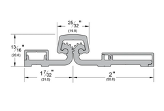 Pemko CFS83CP-HD1 Continuous Geared Hinge, Full Surface, Center Pivot, Clear Aluminum, Heavy Duty 83"