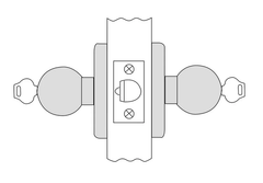 Corbin Russwin CK4332 Grade 1 Utility, Asylum, or Institutional Cylindrical Knob Lock