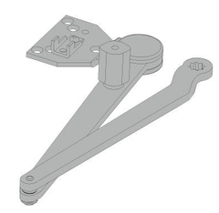 Falcon SC71A DS/HO Door Closer with Heavy Duty Deadstop Hold Open Parallel Arm, Aluminum Painted Finish