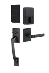 Emtek EMP23234 EMPOWERED™2 Touch Entry Set with Ares Grip, Keyed, Bluetooth & Wi-Fi