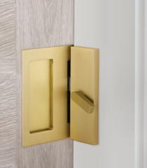 Emtek Modern Rectangular with Integrated Strike Barn Door Privacy Lock