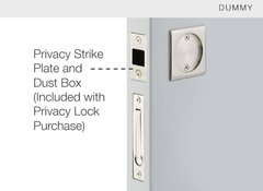 Emtek Square Tubular Pocket Door Lock