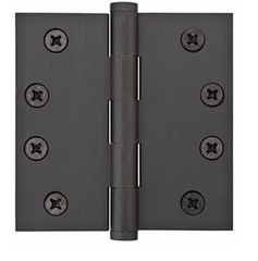 Heavy Duty Solid Brass, Plain Bearing Hinge, Square Corners 3 1/2" x 3 1/2" - SOLD AS PAIR