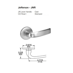 ACCENTRA (Formerly Yale) 8835FL Grade 1 Exit Mortise Lever Lock with Thumbturn