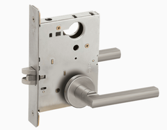 Schlage L9010 Grade 1 Mortise Passage Latch, A Rose, Satin Chrome Finish, Field Reversible