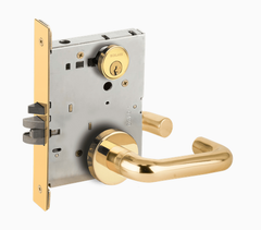 Schlage L9050P 03A Grade 1 Entrance Office Mortise Lock, Conventional Cylinder, 03 Lever, A Rose