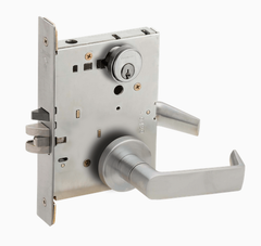 Schlage L9050P 06A Grade 1 Office and Inner Entry Mortise Lock, Conventional Cylinder, 06 Lever, A Rose