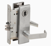 Schlage L9080J 06N Grade 1 Storeroom Mortise Lock, Schlage FSIC Less Core, 06 Lever, N Escutcheon