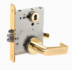 Schlage L9080J 06A Grade 1 Storeroom Mortise Lock, Schlage FSIC Less Core, 06 Lever, A Rose