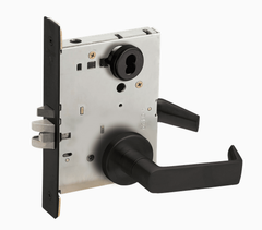 Schlage L9080B 06A Grade 1 Storeroom Mortise Lock, SFIC Prep Less Core, 06 Lever, A Rose