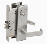 Schlage L9080P 06N Grade 1 Storeroom Mortise Lock, Conventional Cylinder, 06 Lever, N Escutcheon