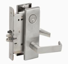 Schlage L9080P 06N Grade 1 Storeroom Mortise Lock, Conventional Cylinder, 06 Lever, N Escutcheon