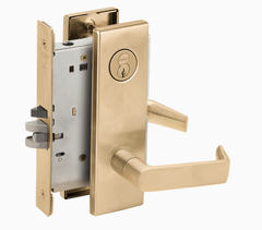Schlage L9080R 06N Grade 1 Storeroom Mortise Lock, Schlage FSIC With Core, 06 Lever, N Escutcheon