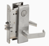 Schlage L9080R 06N Grade 1 Storeroom Mortise Lock, Schlage FSIC With Core, 06 Lever, N Escutcheon