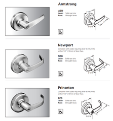 Corbin Russwin CL3810 Grade 2 Passage or Closet Cylindrical Lock