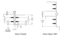 Markar FM300 Edge Mounted Stainless Steel Pin & Barrel Continuous Hinge