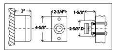 Cal-Royal MDHS-2 Surface Wall Mount Magnetic Door Holder