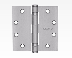 McKinney MPB79 4-1/2x4 26D MacPro Full Mortise Hinge, 5-Knuckle, Standard Weight, 4-1/2" x 4", Square Corner, Satin Chrome Finish