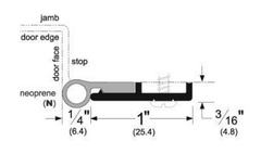 Pemko 319CN Perimeter Gasketing, Clear Anodized Aluminum with Black EPDM insert, 36" x 84" Opening