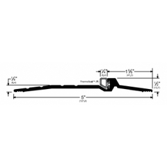Pemko 2005AT Latching Panic Threshold - 1/2" x 5" Mill Finish Aluminum