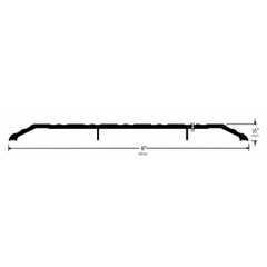 Pemko 2548 Saddle Threshold - 1/2" x 8" Mill Finish Aluminum