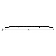Pemko 272A Saddle Threshold - 1/4" x 6" Mill Finish Aluminum