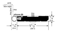 Pemko 2891AS Perimeter Gasket, Heavy Duty, Mill Aluminum, Silicon Insert for 3' x 7' Opening